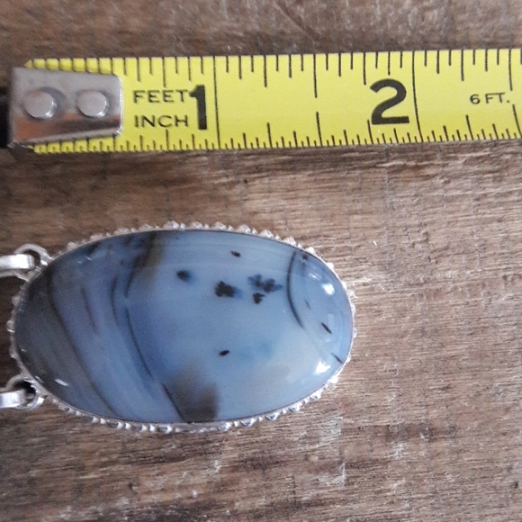 Sterling Silver Agate Necklace - Picture 6 of 8